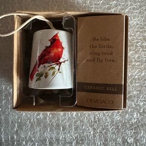 Demdaco Dean Crouser Ceramic Mini Bell Cardinal